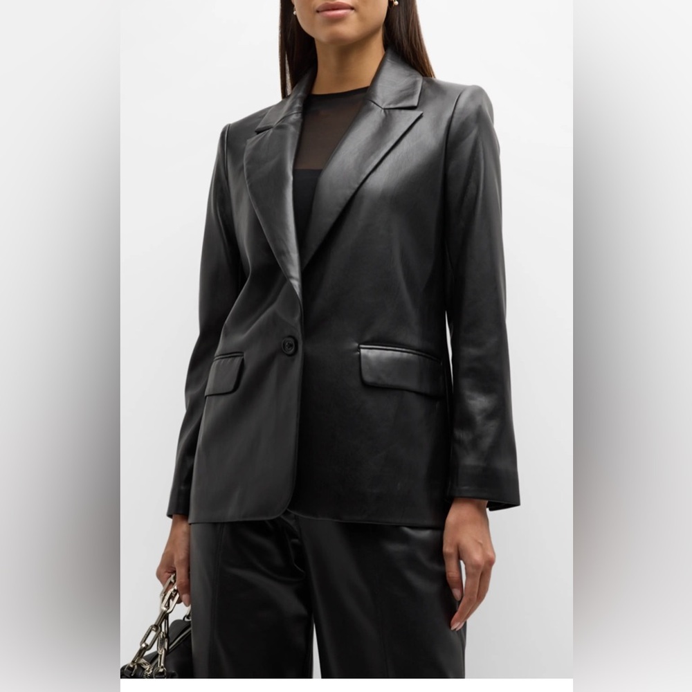 Alice and Olivia vegan leather blazer